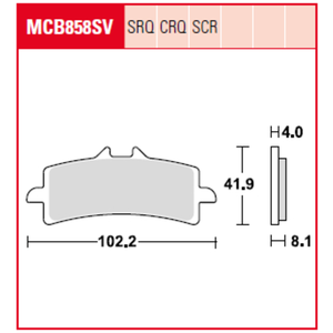 TRW MCB858SV Plaquettes de frein
