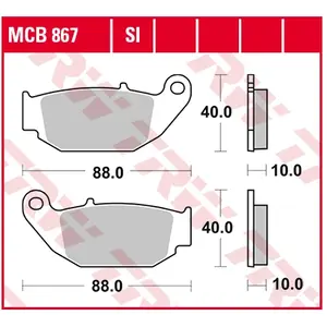 TRW Lucas Remblok MCB867 pas cher