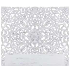 Tête de lit - MENZZO - Serena - Bois Blanc - Campagne - Moulures florales pas cher