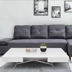 MENZZO Table basse relevable Sundance Blanc Laqué pas cher