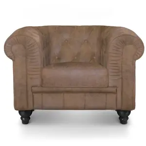 MENZZO Grand fauteuil Chesterfield Vintage pas cher