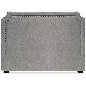 Tête de lit Milana 160cm Tissu Taupe - MENZZO - Vintage - Gris - Métal pas cher