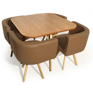 MENZZO Table et chaises scandinaves Oslo Taupe pas cher