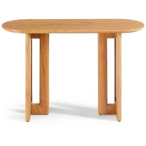 MENZZO Console avec cannage 40x120cm Bohemia Chêne clair et Rotin pas cher