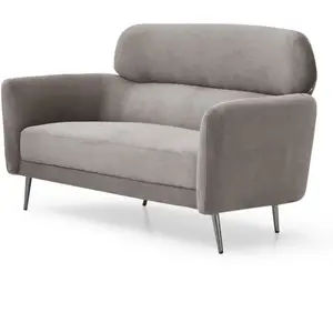 MENZZO Canapé 2 places moderne avec haut dossier Damigal Tissu doux Gris taup... pas cher