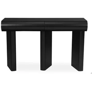 MENZZO Console design 2 tiroirs L120cm avec pieds obliques Mezade Noir pas cher