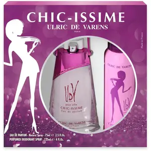 ULRIC DE VARENS Coffret Chic Issime Eau de parfum 75 ml + Deo 125 ml pas cher