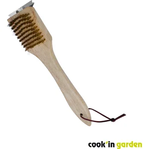 Brosse - COOK'IN GARDEN - 2 en 1 - Nettoie-grille - Bois pas cher