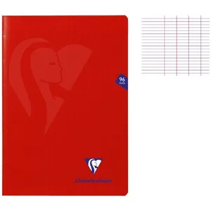 Cahier de 96 pages Seyès Clairefontaine Mimesys 21 x 29,7 cm Rouge pas cher