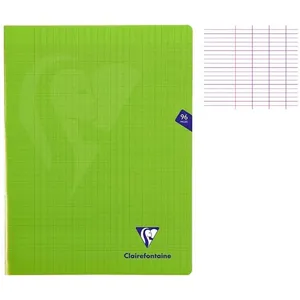 Clairefontaine Cahier MIMESYS Piqué Polypro 24 x 32 cm 96 pages 90g Séyès Vert pas cher