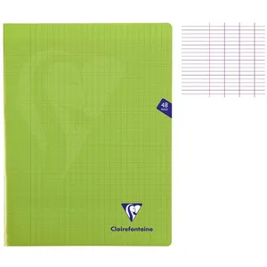 Clairefontaine Cahier MIMESYS Piqué Polypro 24 x 32 cm 48 pages 90g Séyès Vert pas cher
