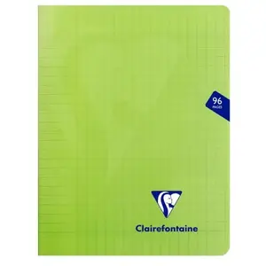 Clairefontaine Cahier MIMESYS Piqué Polypro 17 x 22 cm 96 pages 90g Séyès Vert pas cher