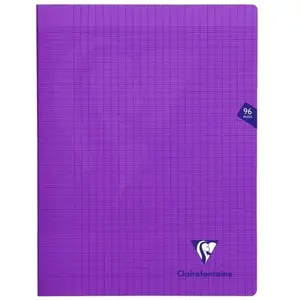 Cahier - CLAIREFONTAINE - MIMESYS - 24 x 32 cm - 96 pages - Seyès - Violet pas cher