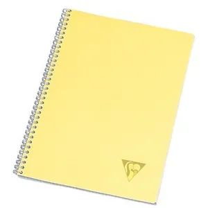 Clairefontaine Cahier spirales grand carreaux A4 100p linicolor pas cher