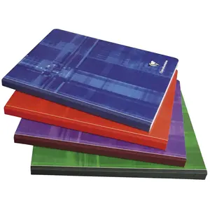 Clairefontaine 9761C Un Cahier Brochure Dos Toilé - 17x22 cm - 288 Pages Grands Carreaux - Papier Blanc 90 g - Couverture Carte Pelliculée Couleur Aléatoire pas cher