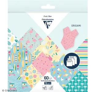 Papier origami Clairefontaine - 3 formats - California - 60 feuillesVendu paramazon