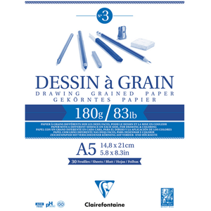 Comparateur de prix : Clairefontaine Bloc dessin à grain encollé 14,8x21 180 grammes 30F Blanc