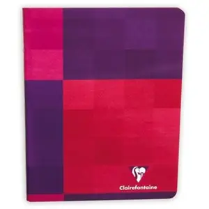 Clairefontaine Cahier Piqué 17x22 144 pages Séyès rose/violet pas cher