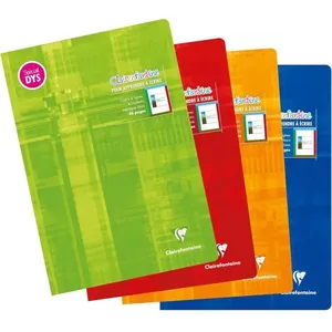 Cahier d'écriture - CLAIREFONTAINE - Clairenfantine Spécial DYS - 48 pages - 4 couleurs - Interligne 3 mm pas cher