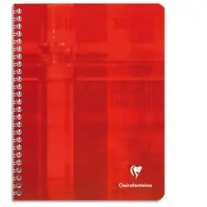 Cahier reliure intégrale de 100 pages Seyès Clairefontaine 24 x 32 cm Modèle aléatoire pas cher