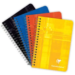 Clairefontaine Carnet Reliure Intégrale 9,5x14 180 pages Q.5x5 couleurs assorties pas cher