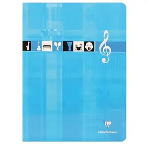 Clairefontaine Cahier piqué Musique & Chant 24x32cm 48 pages Séyès + Portées pas cher