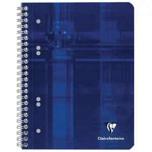 Clairefontaine Cahier Metric Studium A5+ 160x210, 160p./80 feuilles perforées 90 g/m² reliure intégrale, quadrillé 5x5 - Lot de 5 pas cher