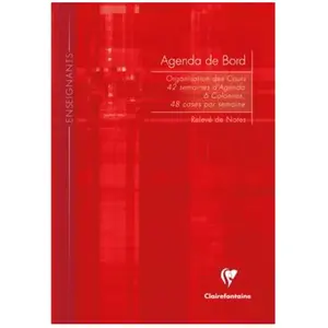 Agenda de bord de 144 pages Clairefontaine 21 x 29 cm Modèle aléatoire pas cher