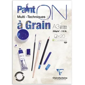Clairefontaine CLAIRFTN PAINT'ON GRAIN A3 20F 250G pas cher
