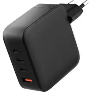 TNB Chargeur GAN 140W 3x USB-C + 1x USB-A câble USB-C 2 m inclus noir pas cher