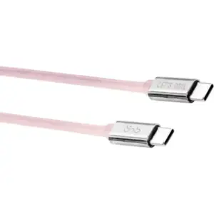 Câble USB TNB USB-C/USB-C 1.5m nylon rose pas cher