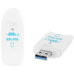 Tnb - Lecteur Carte SD et Micro SD T'nB USB-A 3.0 - Blanc pas cher
