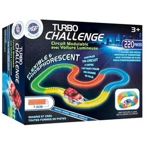 Racebaan Glow in the Dark 220 Onderdelen - Turbo Challange pas cher