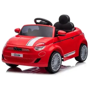 Porteur électrique Turbo Challenge R/C FIAT 500e 2.4GHZ Rouge pas cher
