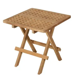 Table pique-nique carrée en teck massif JARDITECK pas cher
