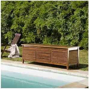Coffre de Jardin en Teck Huilé Troxi 200cm Naturel - Paris Prix pas cher