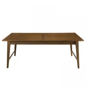 Table à manger rectangulaire extensible en bois Mindi - MACABANE - LAU...