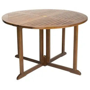 Table De Jardin En Teck Huilé troxi 120cm Naturel - Paris Prix Marron pas cher