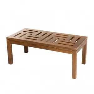 Table Basse de Jardin en Teck Troxi 100cm Naturel - Paris Prix pas cher
