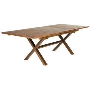 Table De Jardin Rectangulaire Troxi 180-240cm Naturel - Paris Prix Mar... pas cher