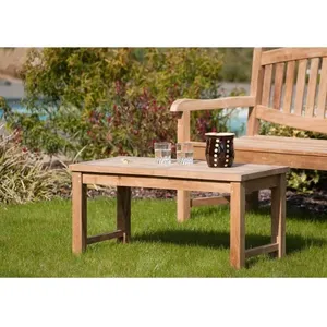 Table basse de jardin en teck 90 x 45 cm JARDITECK pas cher