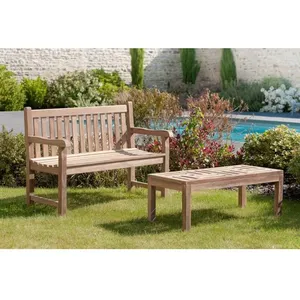 Table basse en teck de jardin 100 x 50 cm JARDITECK pas cher
