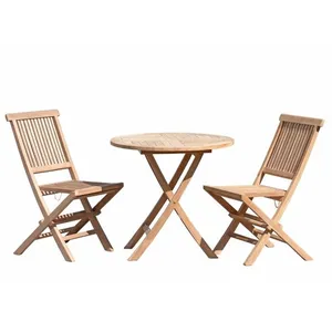 Ensemble de jardin nº 25 - JARDITECK - Table ronde pliante 80 cm - Lot...