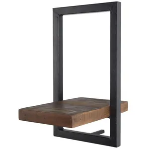 Étagère murale MACABANE ALIDA - XS - Teck recyclé - Structure métal no...Vendu parcdiscount