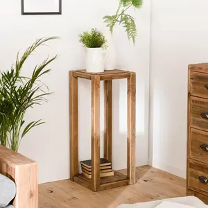 MACABANE ANDRIAN - Sellette marron bois Pin recyclé pas cher