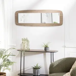 MACABANE JULIA - Miroir rectangulaire angles arrondis 120x40cm couleur mocha pas cher
