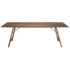 Table à manger rectangulaire pliante - Acacia - 220 x 90 cm