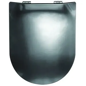 Olfa Abattant wood slim déclipsable - Effet métal précieux Gris anthracite 48x36.5 cm pas cher