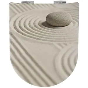 Abattant WC - OLFA - OLFA Déclipsable - Crème - Bois réticulé - 36.5x47.5 cmVendu parrakuten