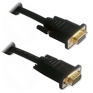 Lineaire XPCHD167D Câble VGA HD15 mâle/femelle 2 m Noir